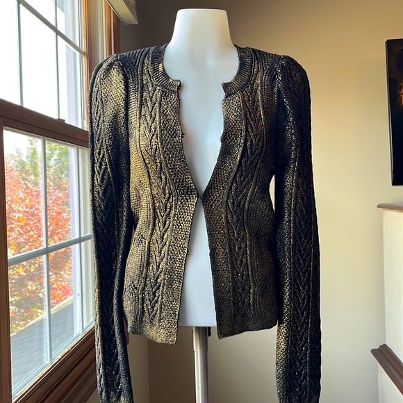 Express Sweaters - Gold Dusted Cardigan